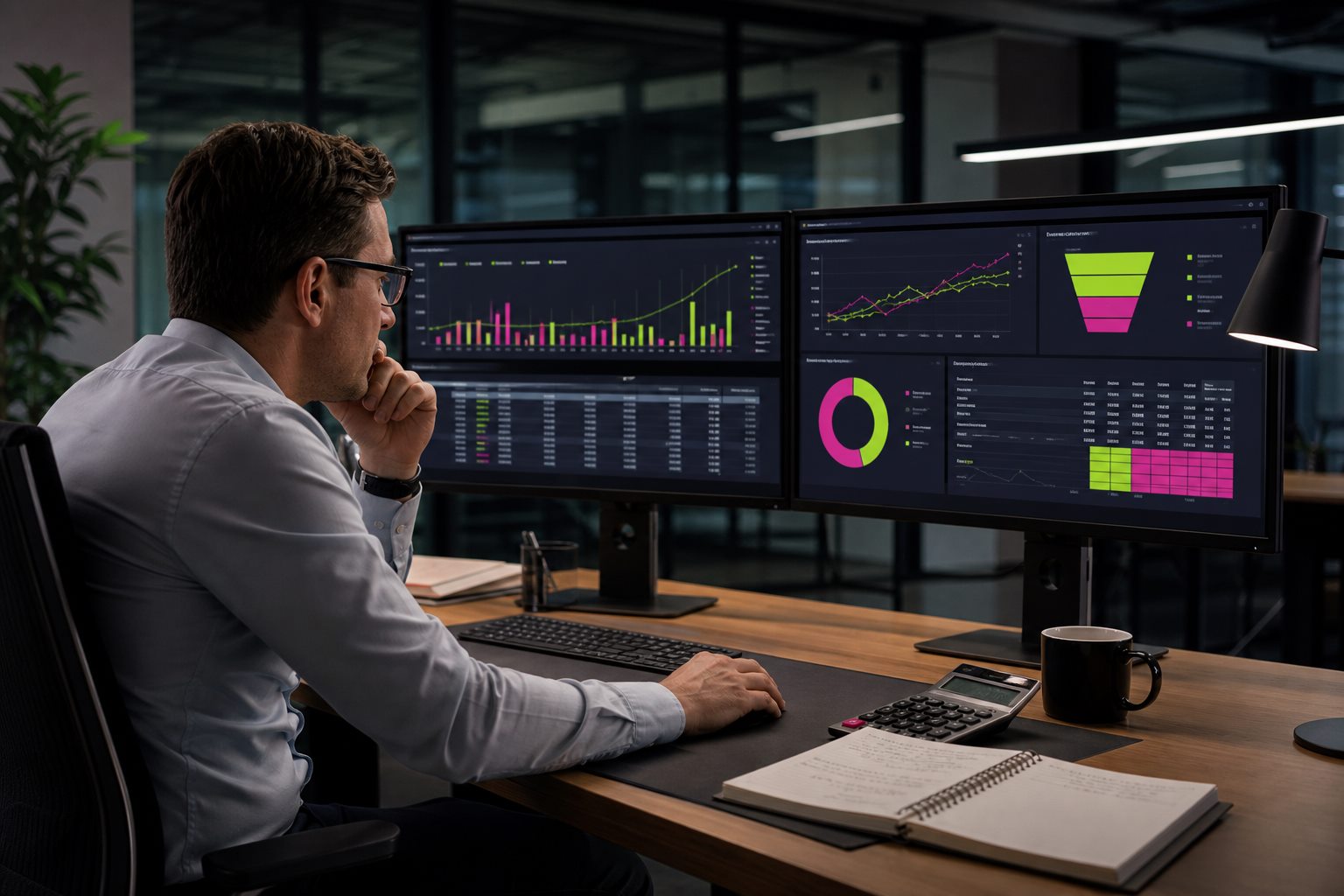 Analyst reviewing paid acquisition cost and pipeline economics